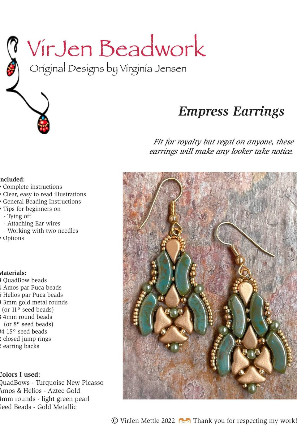 Empress Earring Pattern