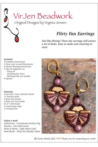 Flirty Fan Earrings Pattern