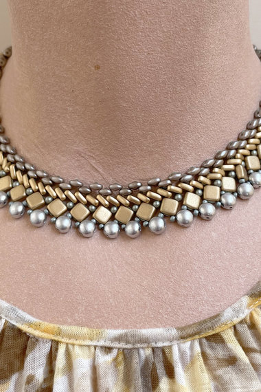 Angle of Repose - Grey & Gold - Wide