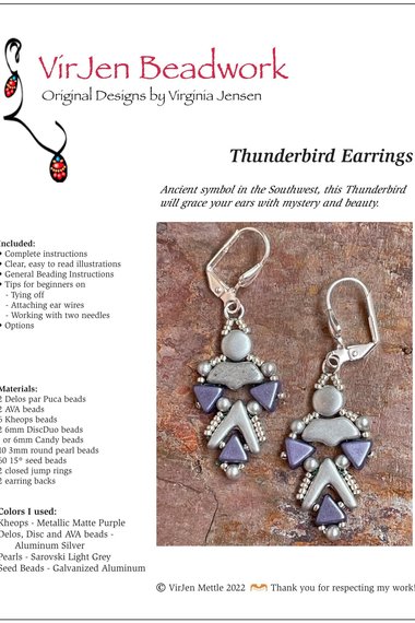Thunderbird Earrings Instructions